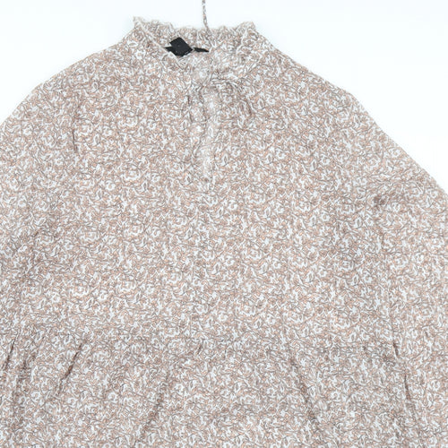 New Look Womens White Floral  Trapeze & Swing  Size 16