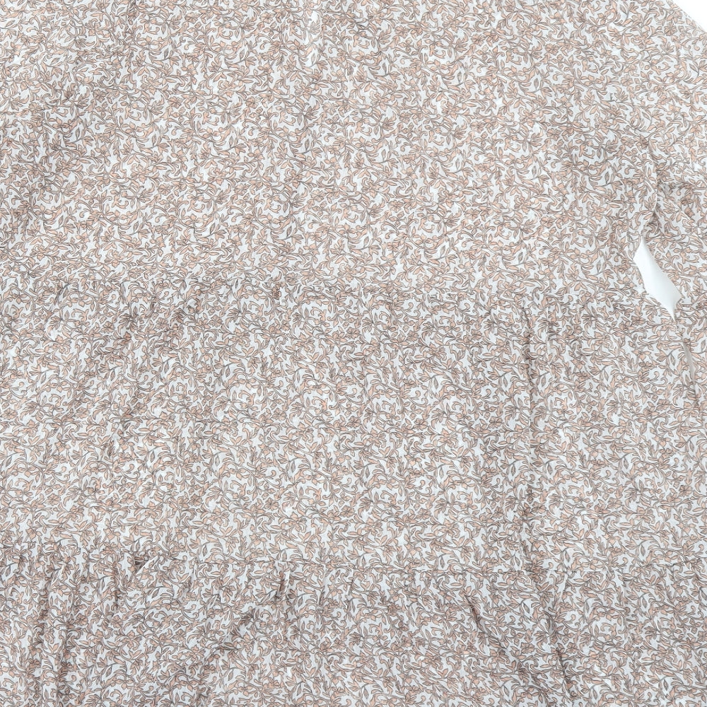 New Look Womens White Floral  Trapeze & Swing  Size 16