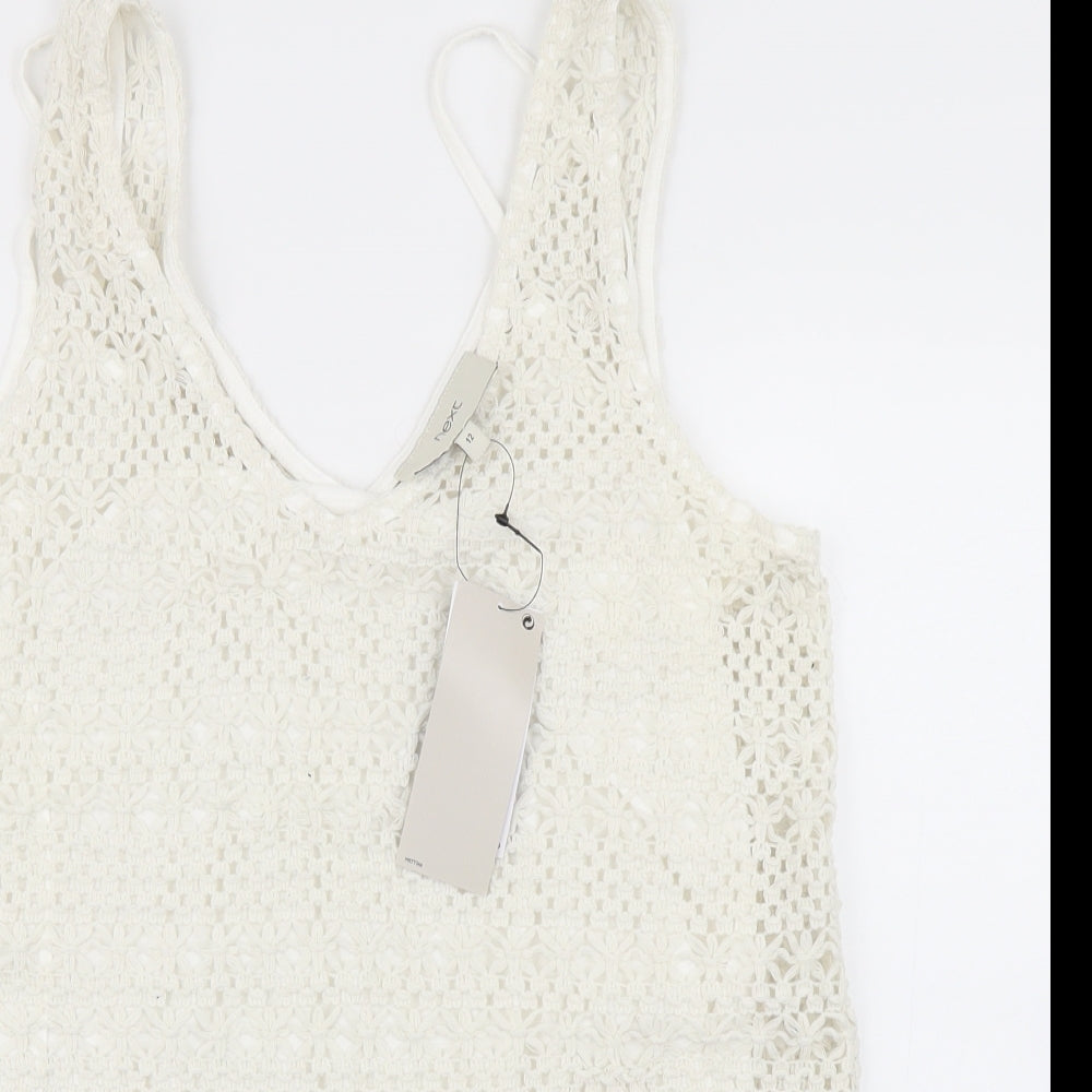 NEXT Womens White   Basic Tank Size 12