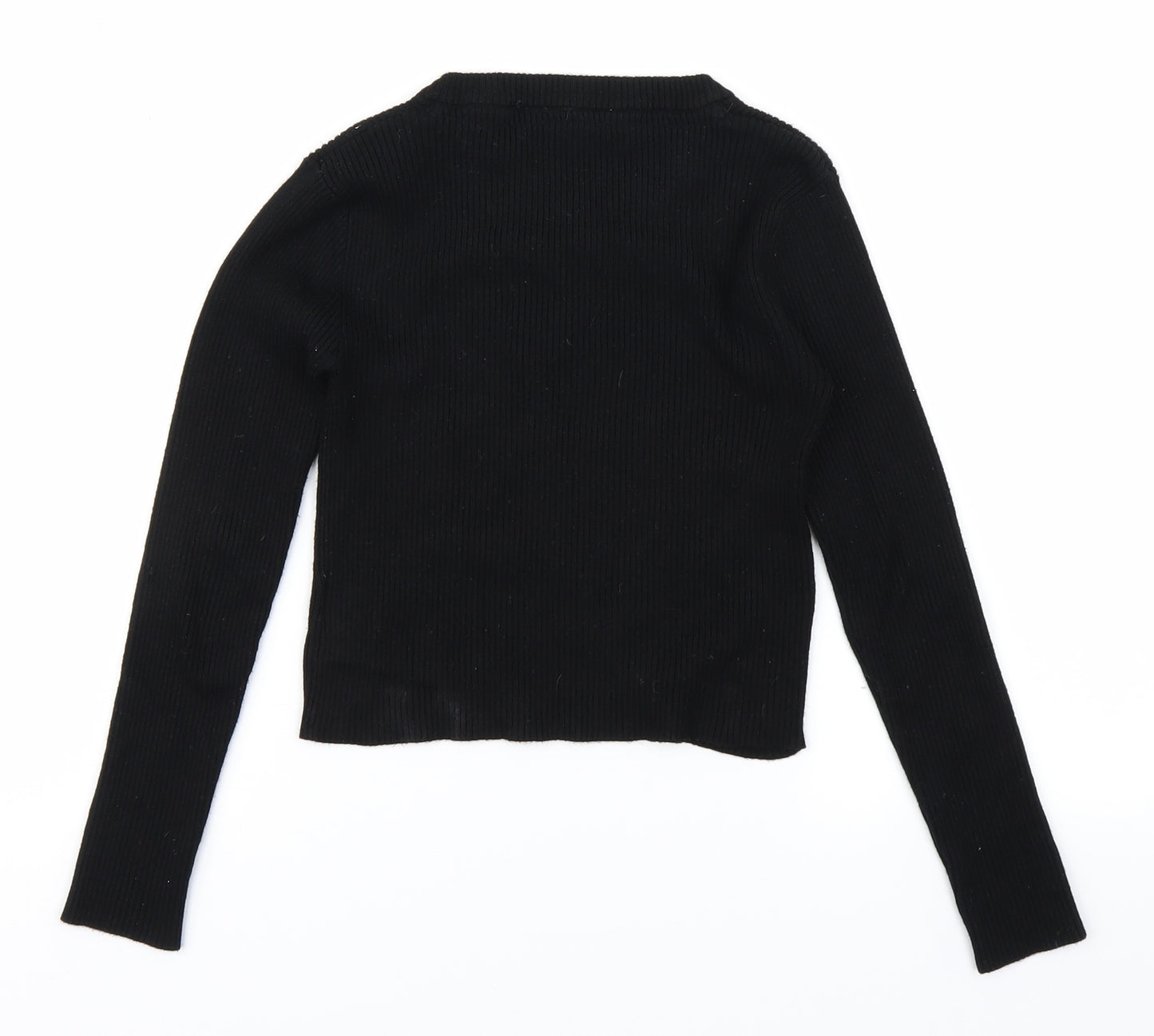 Miss E-vie Girls Black   Basic T-Shirt Size 9-10 Years