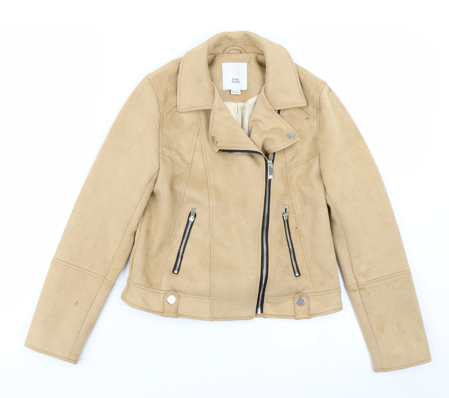River Island Girls Brown   Biker Jacket Size 9-10 Years