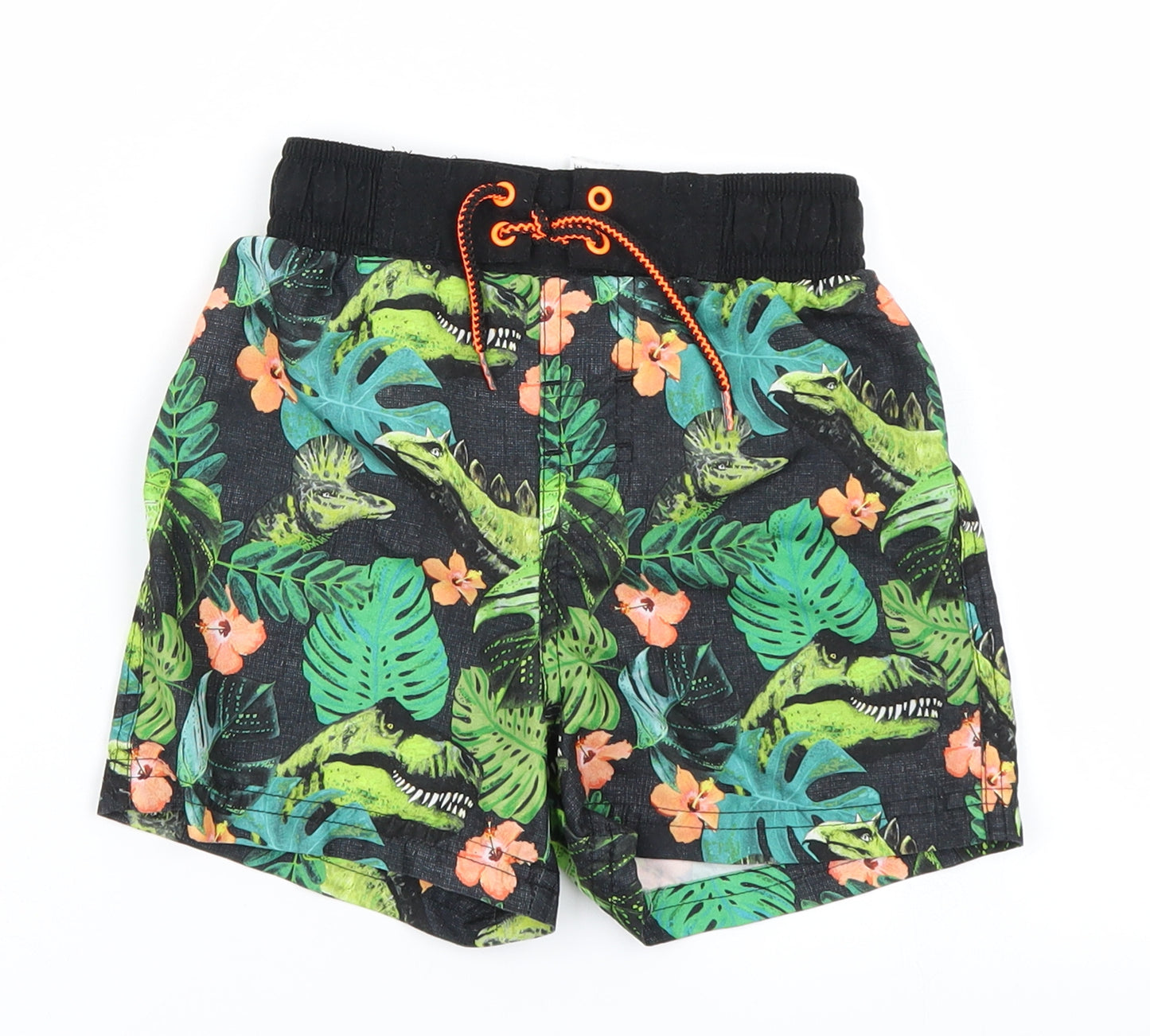 TU Boys Green Floral  Utility Shorts Size 3 Years