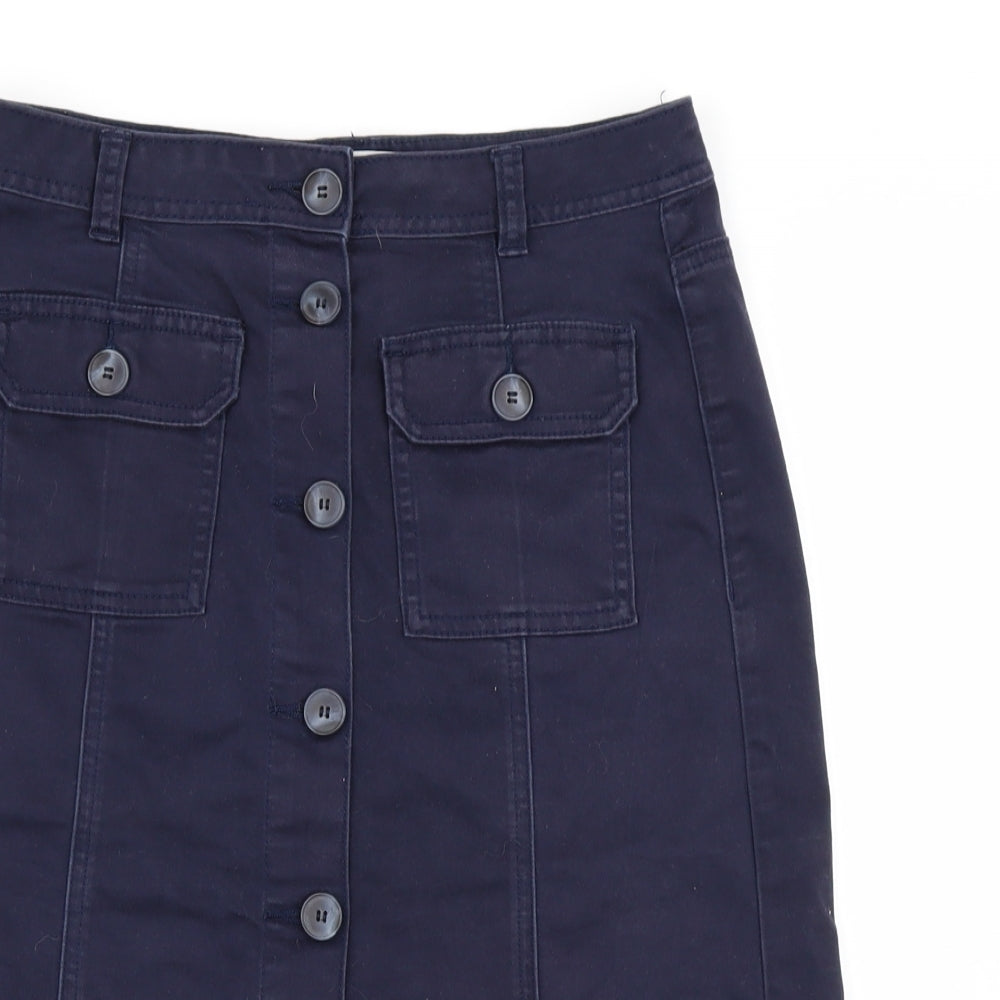 Nutmeg Womens Blue   A-Line Skirt Size 8