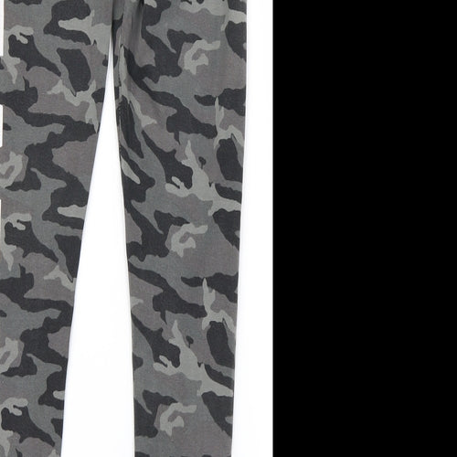 Golddigga Womens Grey Camouflage  Jogger Leggings Size 10 L26 in