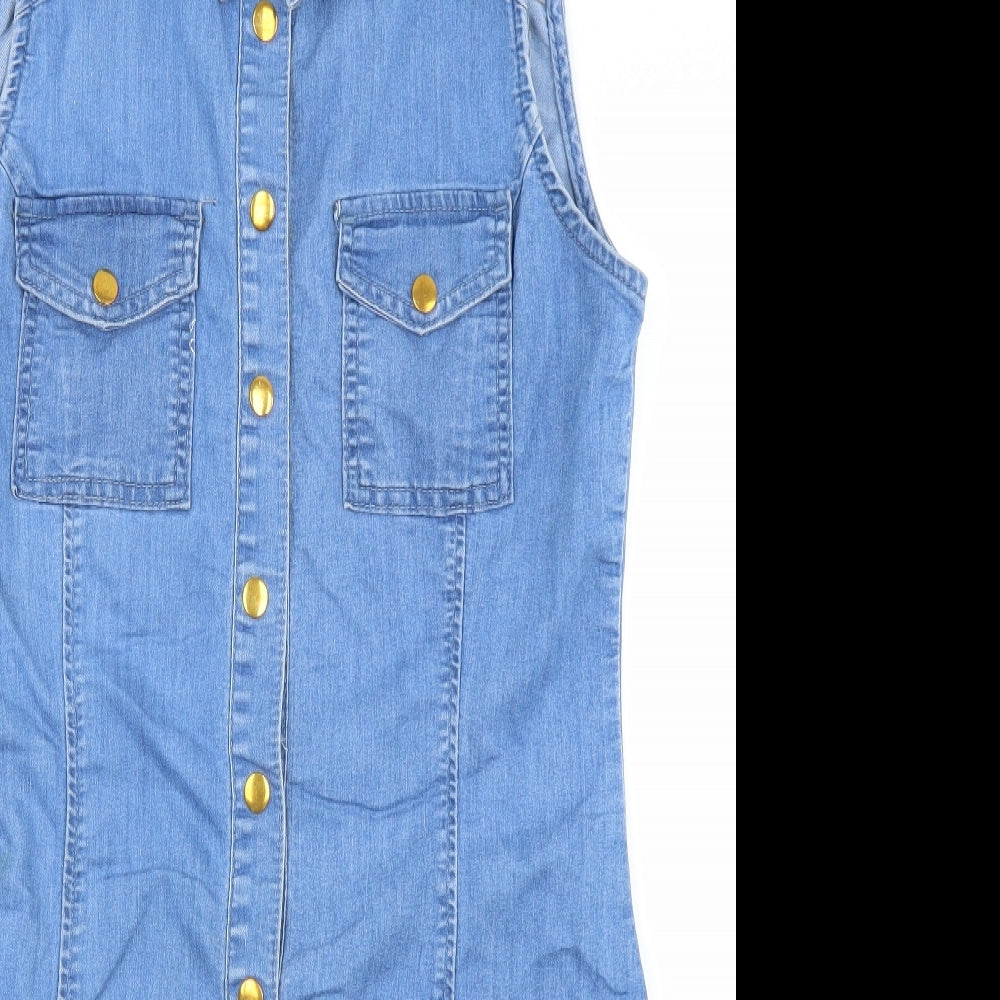 Select Womens Blue  Denim Pencil Dress  Size 10