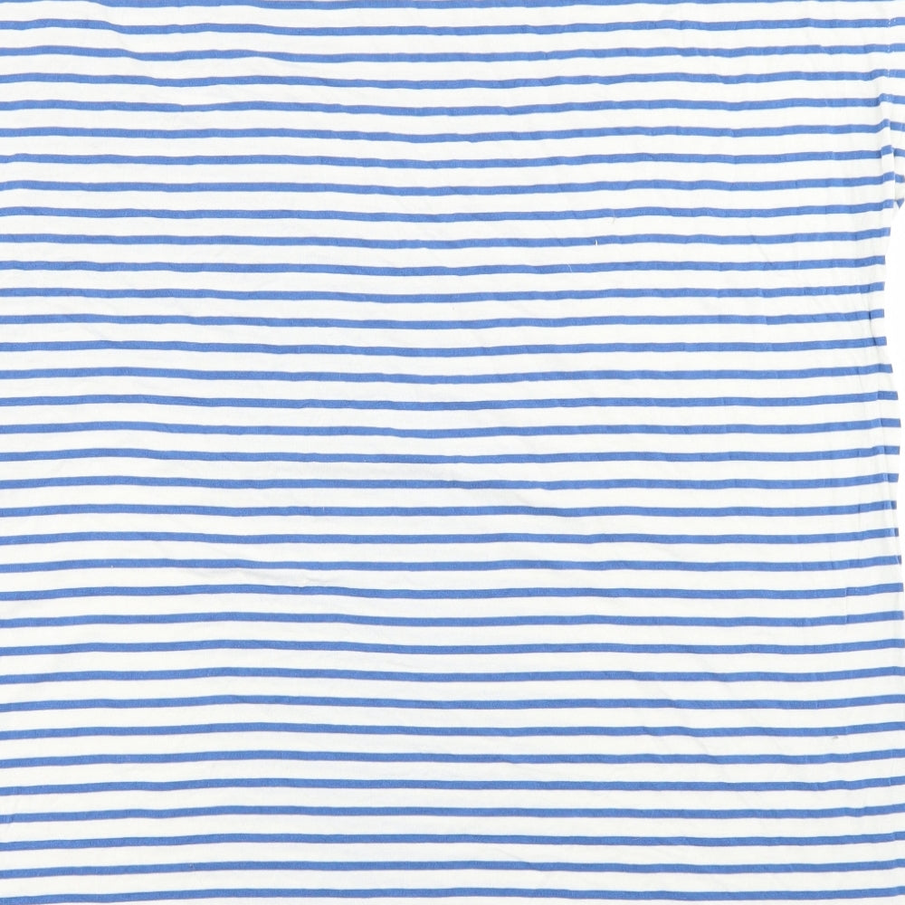 ESMARA Womens Blue Striped  Basic T-Shirt Size XL