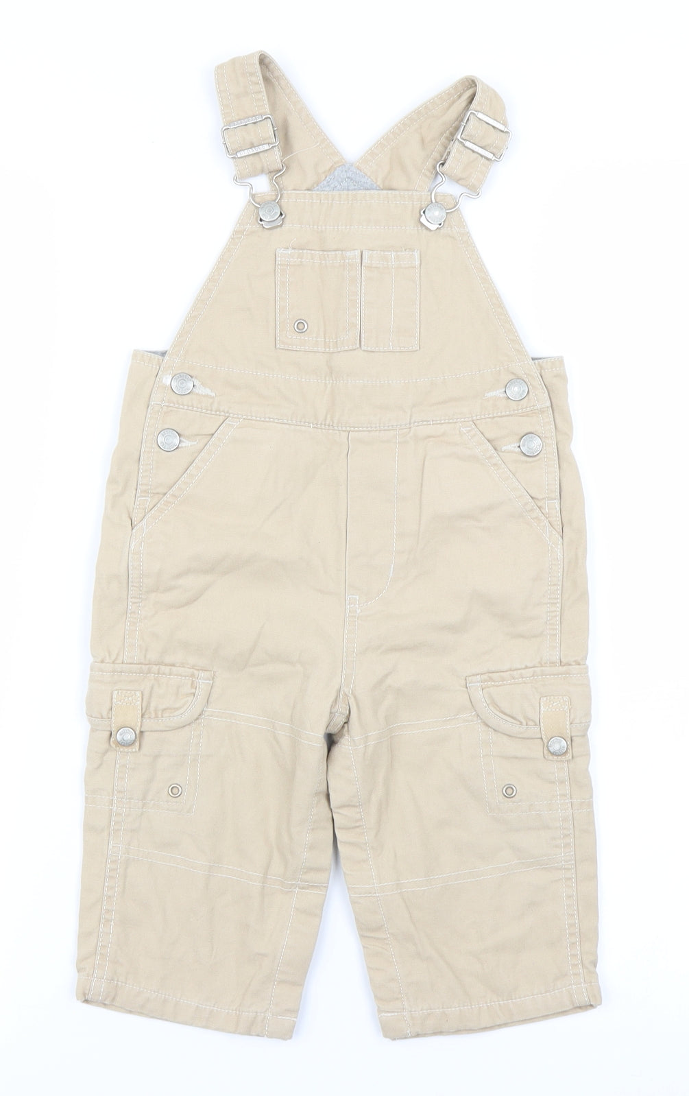 Baby GAP Boys Beige   Dungaree Outfit/Set Size 12-18 Months
