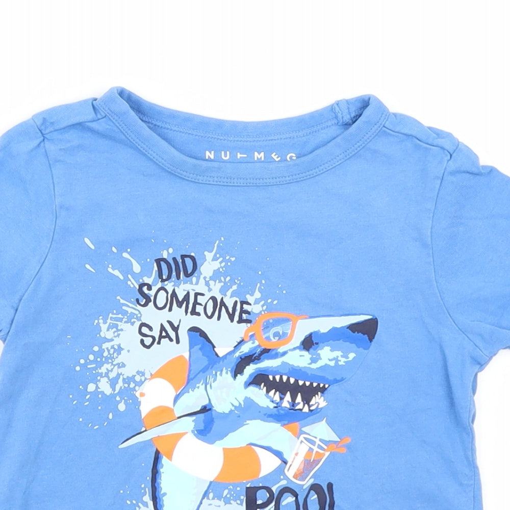 Nutmeg Boys Blue   Basic T-Shirt Size 12-18 Months