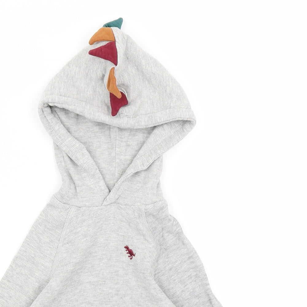 NEXT Boys Green   Basic T-Shirt Size 12-18 Months  - Dinosaur hood