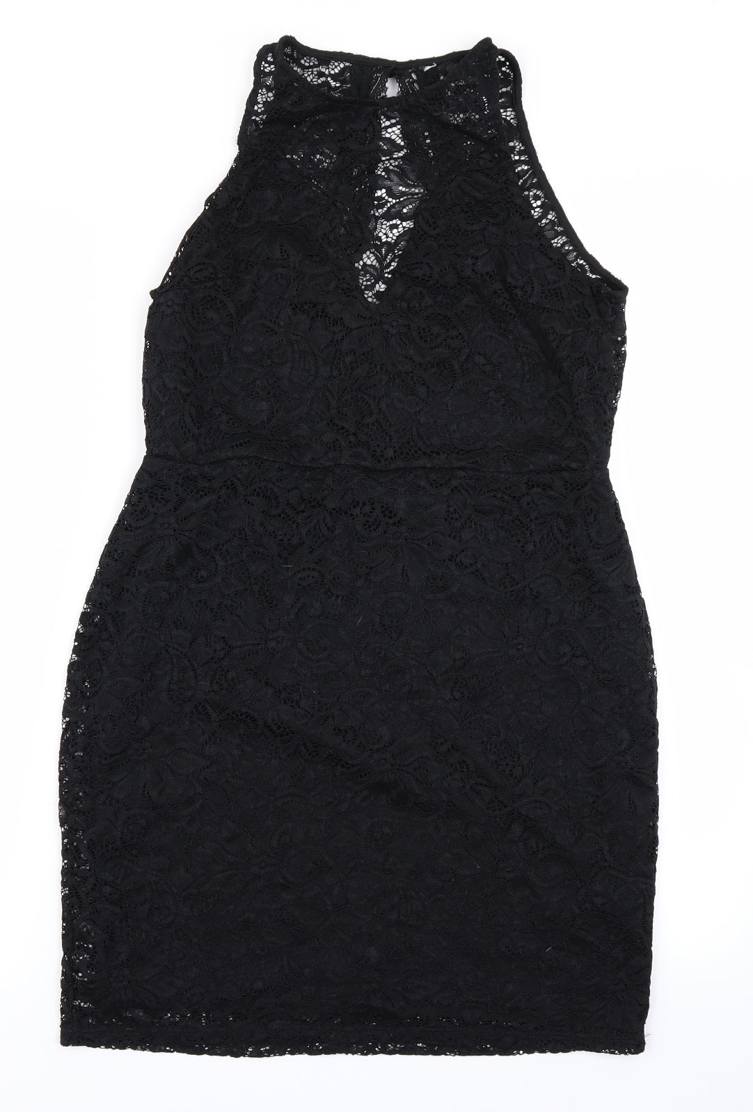 Miss Selfridge Womens Black  Lace Pencil Dress  Size 14