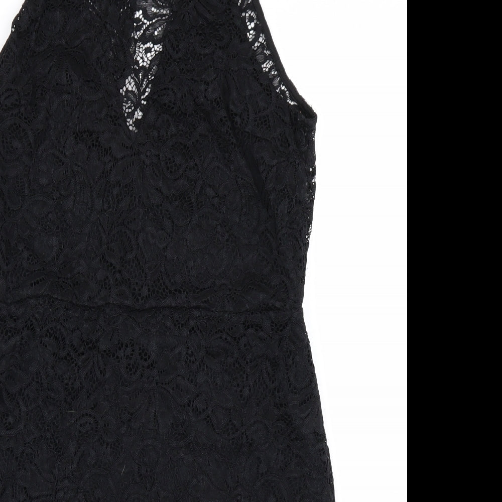 Miss Selfridge Womens Black  Lace Pencil Dress  Size 14