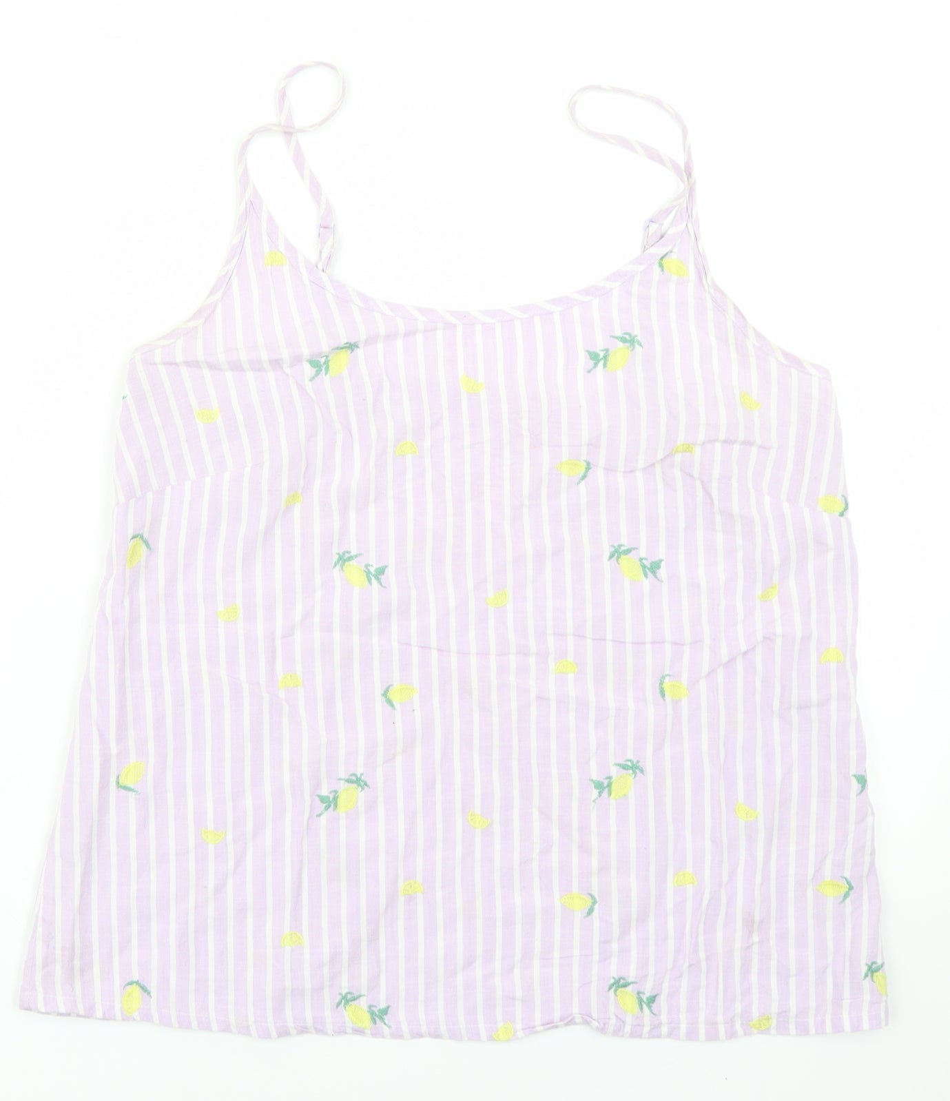 Nutmeg Womens Purple Striped  Camisole T-Shirt Size 12