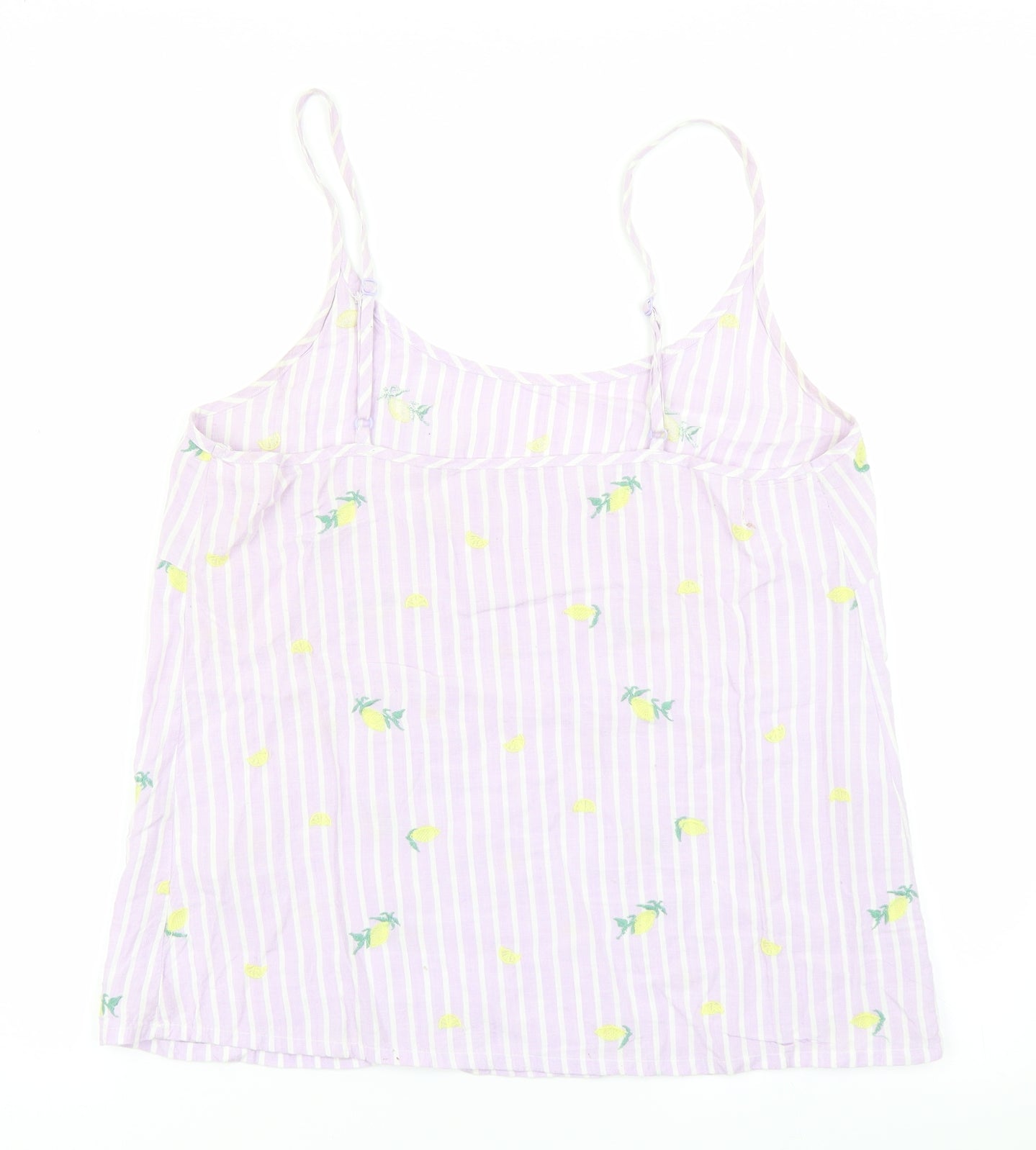 Nutmeg Womens Purple Striped  Camisole T-Shirt Size 12