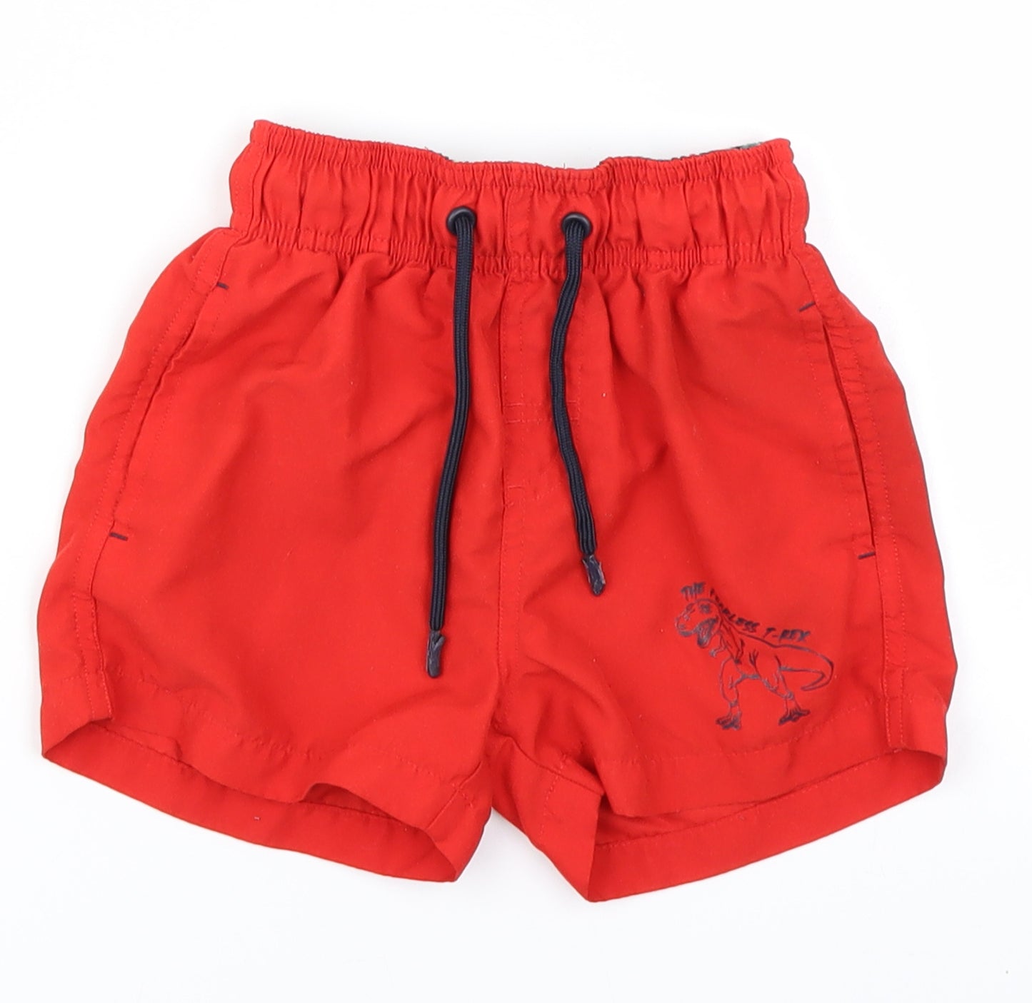 Nutmeg Boys Red   Utility Shorts Size 3-4 Years - Dinosaur
