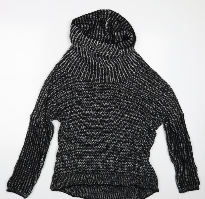 Yessica Womens Black Pullover Jumper One Size
