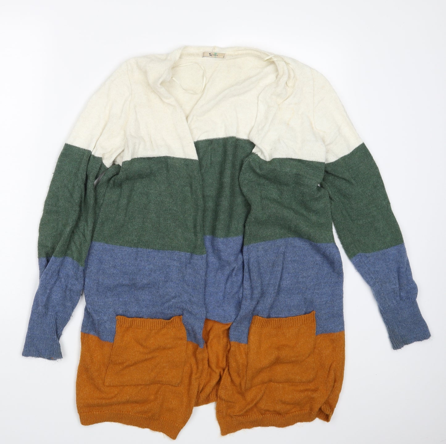 TU Womens Multicoloured Striped  Cardigan Jumper Size 12
