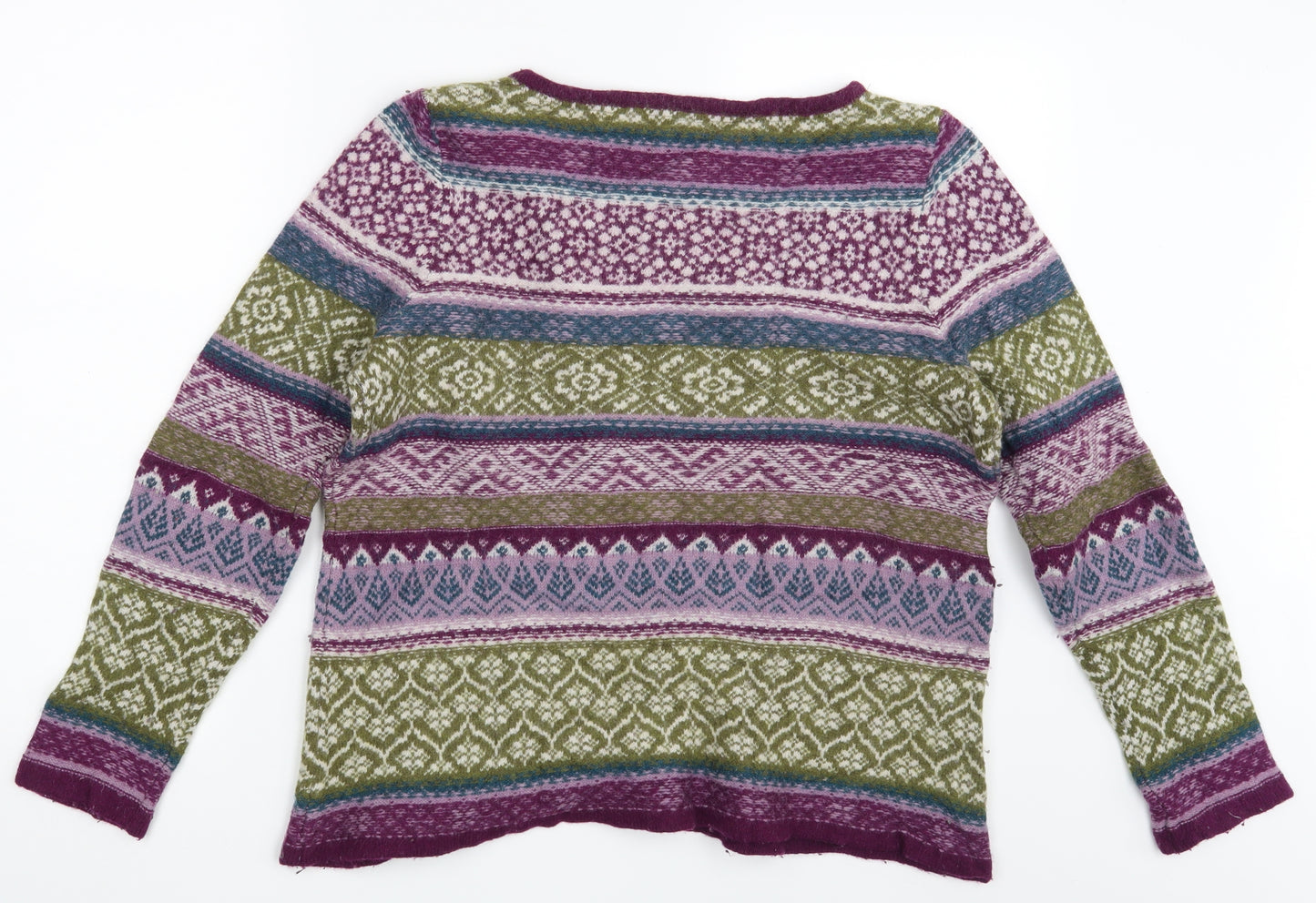 Mistral Womens Multicoloured Argyle/Diamond  Pullover Jumper Size 16