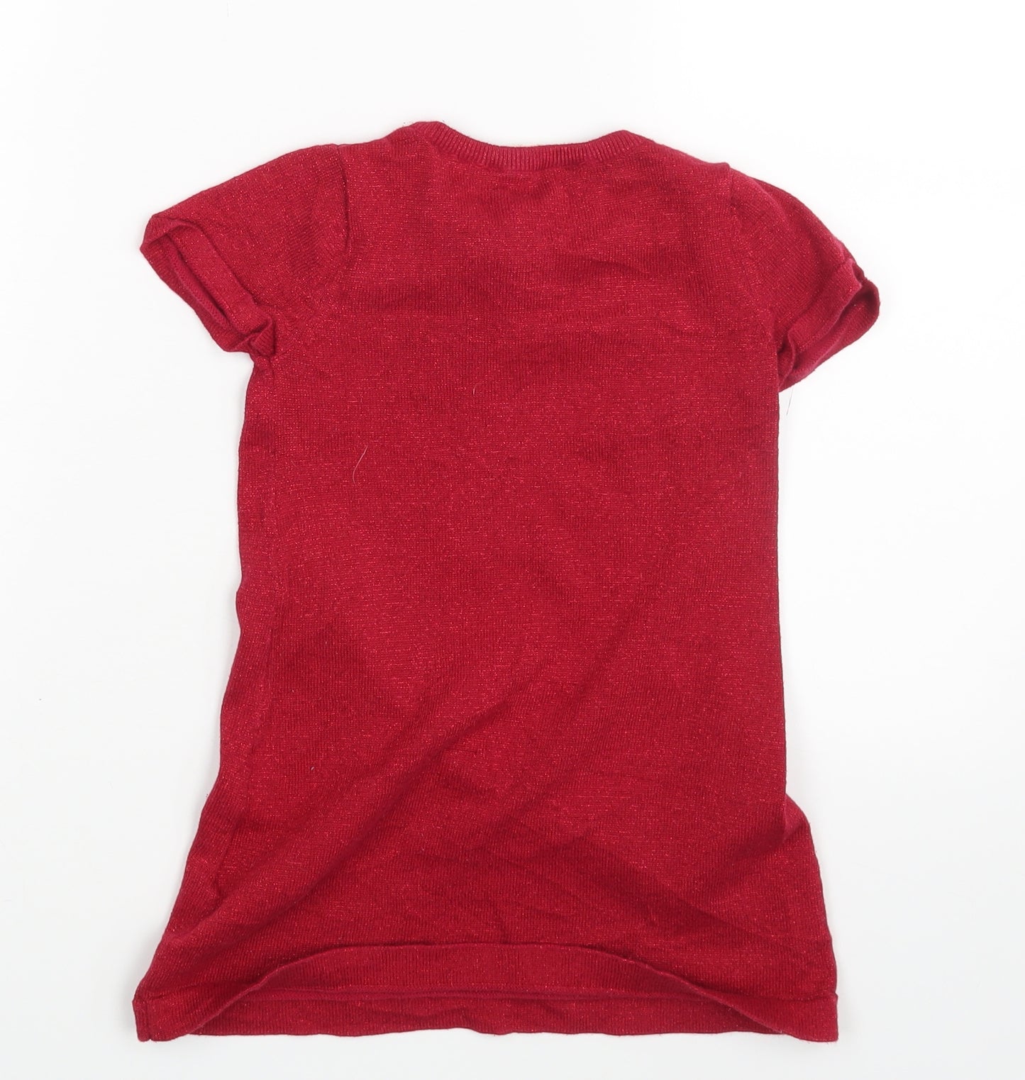 H&M Girls Red   Pullover Jumper Size 2-3 Years