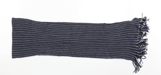 Front view of Preworn unisex blue scarf