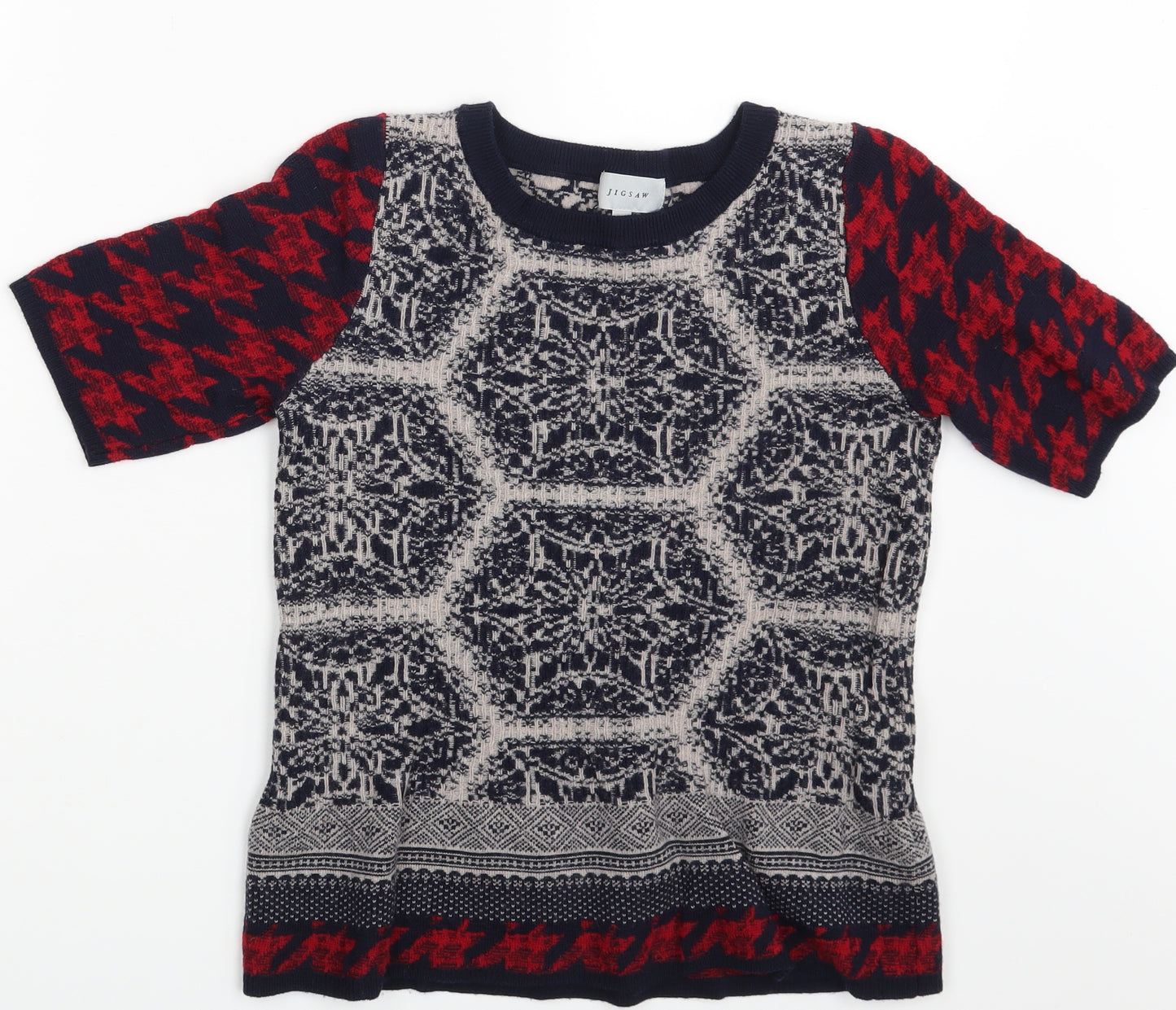 Jigsaw Womens Multicoloured Argyle/Diamond  Pullover Jumper Size S