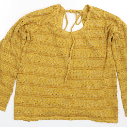 NEXT Womens Yellow   Pullover Jumper Size 16