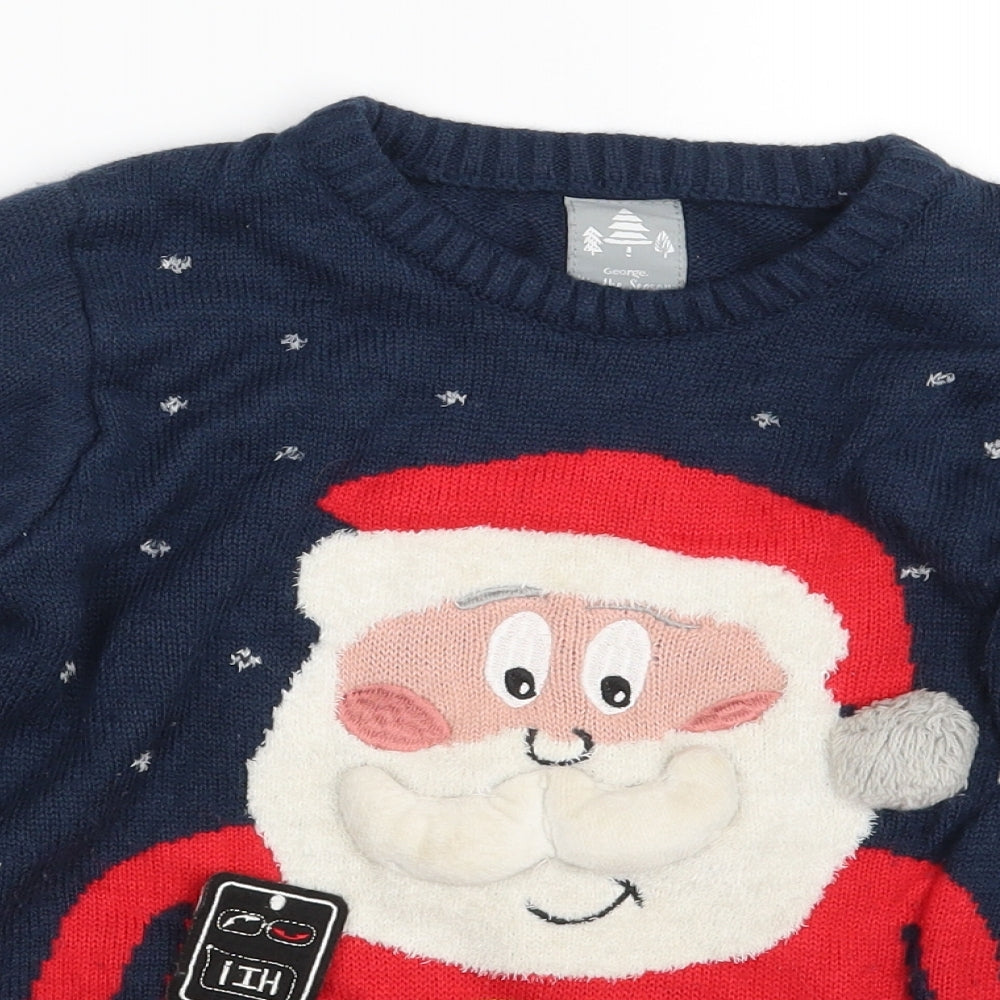 Christmas Boys Blue   Pullover Jumper Size 9-10 Years  - Eat Sleep Game Repeat
