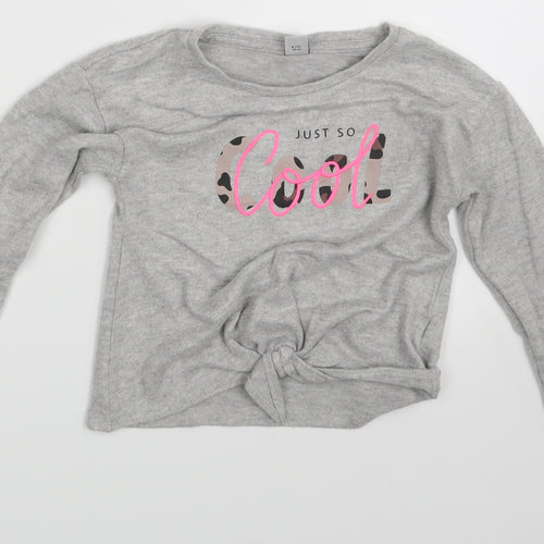 TU Girls Grey   Pullover T-Shirt Size 5 Years