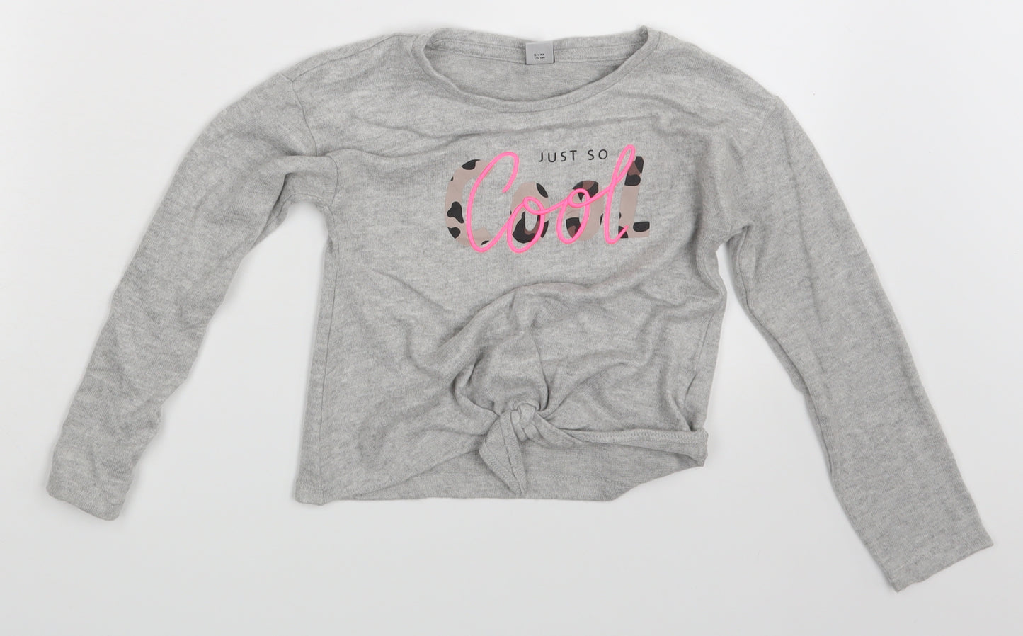 TU Girls Grey   Pullover T-Shirt Size 5 Years