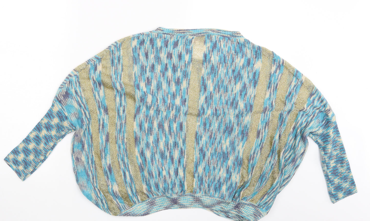 CAMEO ROSE Womens Multicoloured Striped  Pullover Jumper Size S