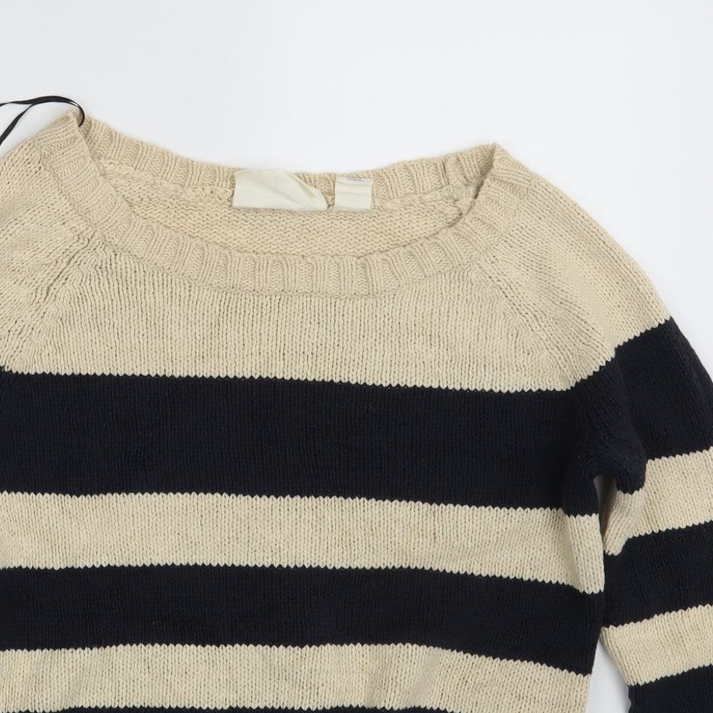 H&M Womens Multicoloured Striped  Pullover Jumper Size M