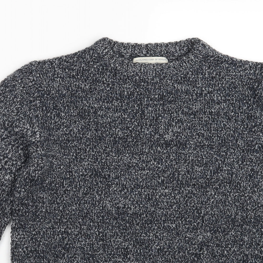 JACK & JONES Mens Grey   Pullover Jumper Size M