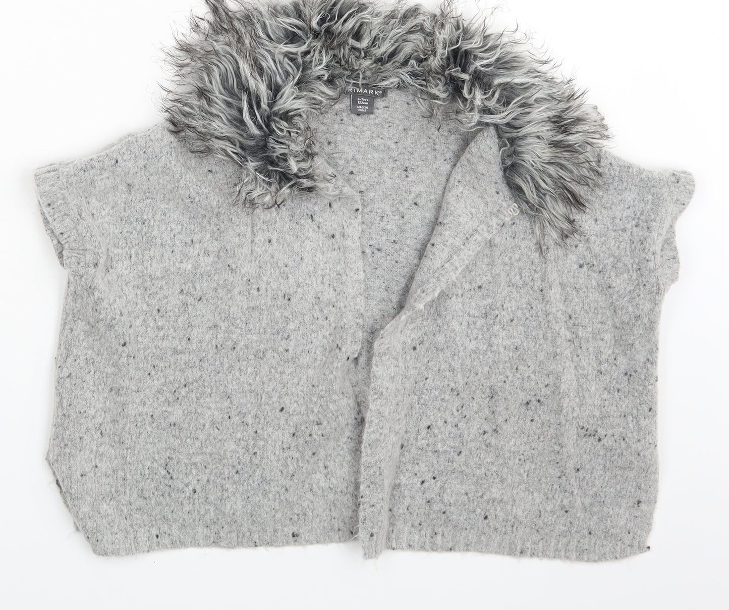 Primark Girls Grey   Cardigan Jumper Size 6-7 Years