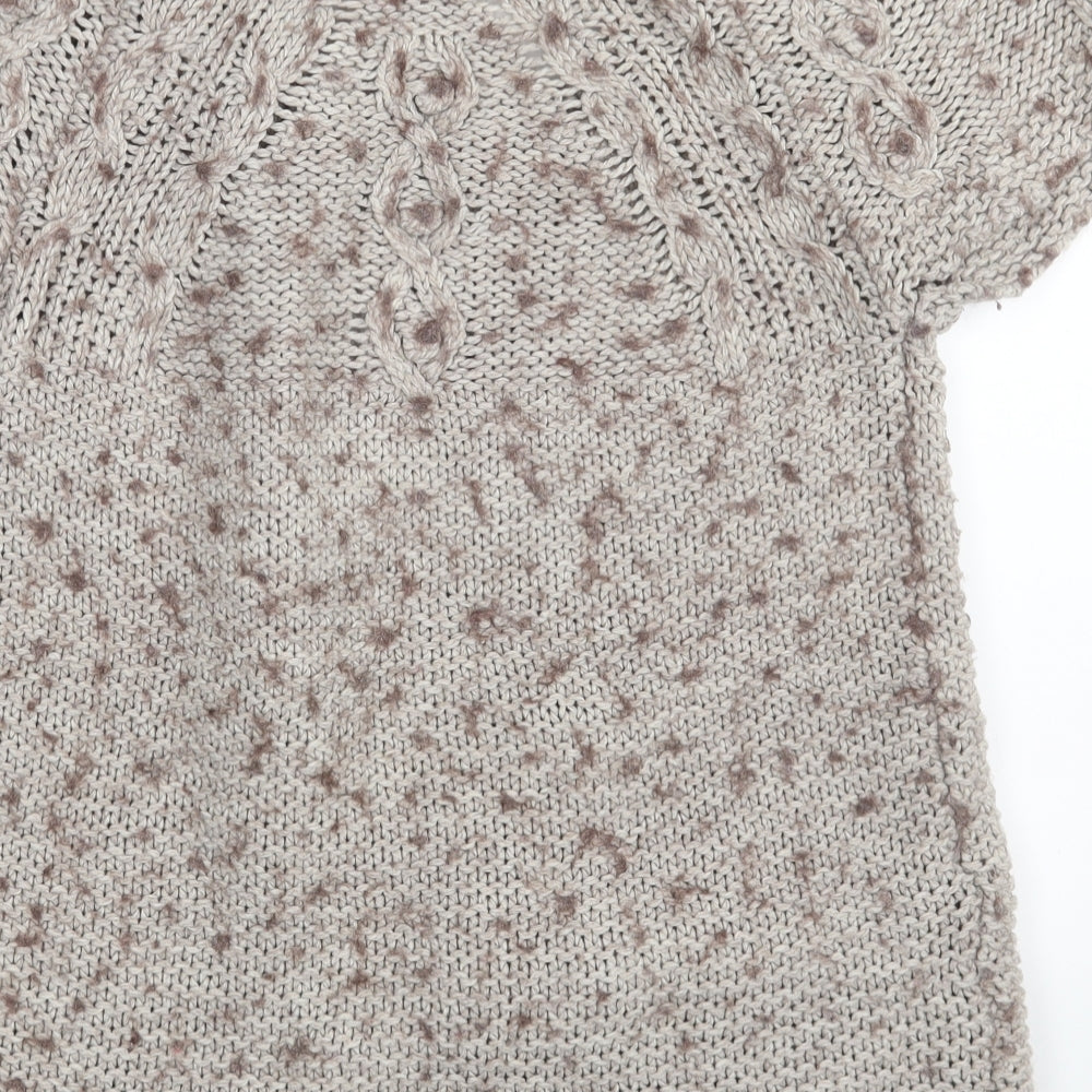 M&S Womens Beige   Cardigan Jumper Size 10