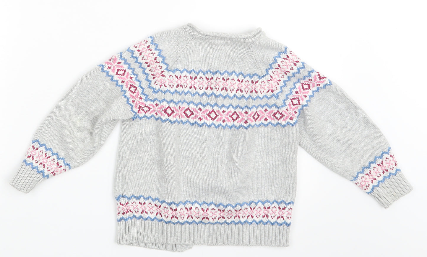Kite Girls Green Argyle/Diamond  Cardigan Jumper Size 4 Years