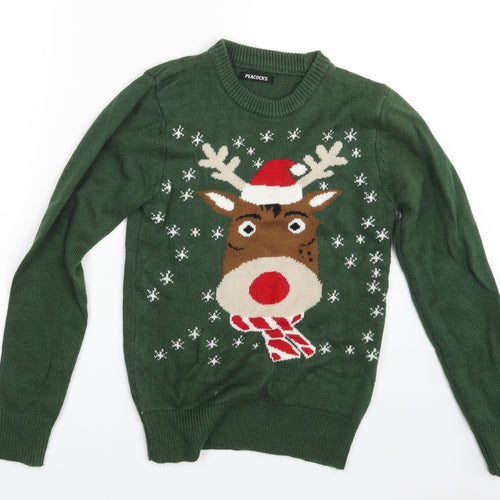 Christmas Mens Green   Pullover Jumper Size XS  - Christmas Jumper