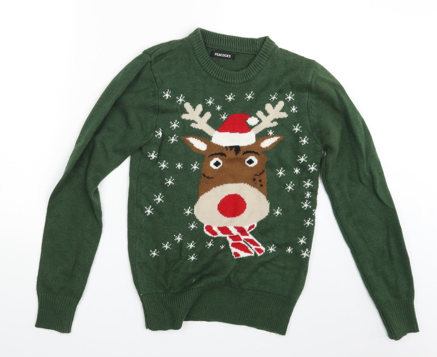 Christmas Mens Green   Pullover Jumper Size XS  - Christmas Jumper