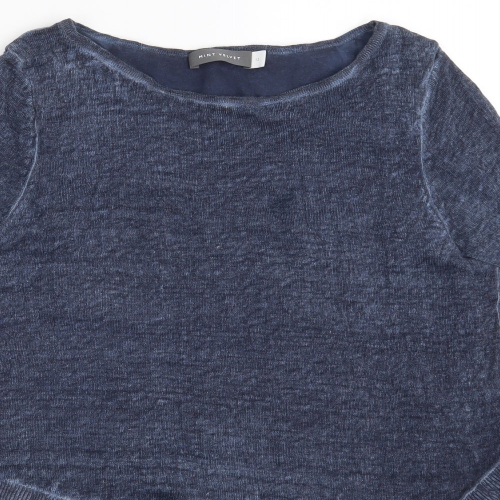 Mini Velvet Womens Blue   Pullover Sweatshirt Size 12