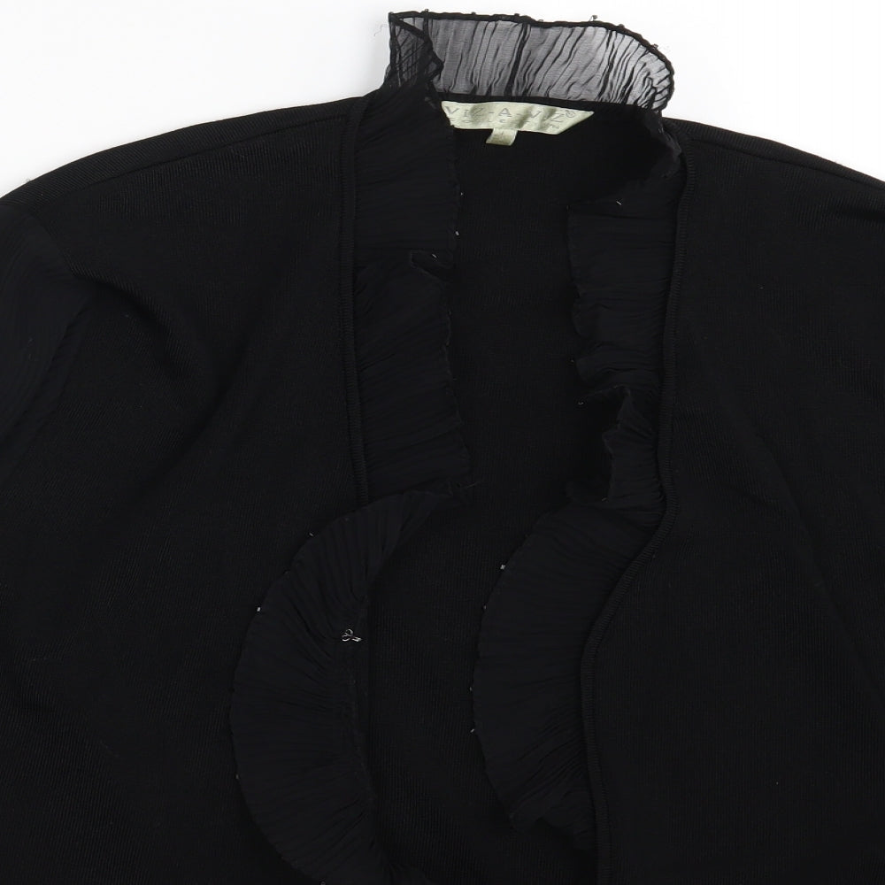Viz-A-Viz Womens Black   Cardigan Jumper Size L
