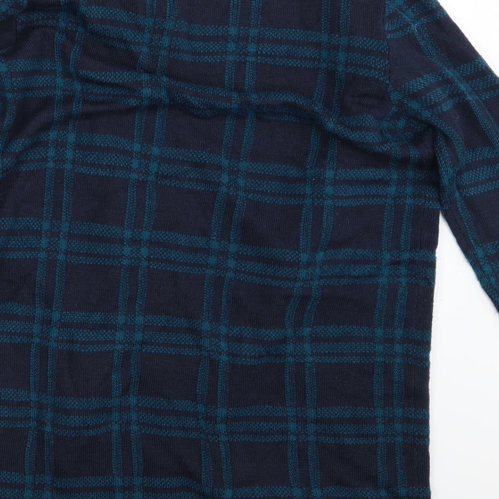 Isle Womens Multicoloured Check  Cardigan Jumper Size 10