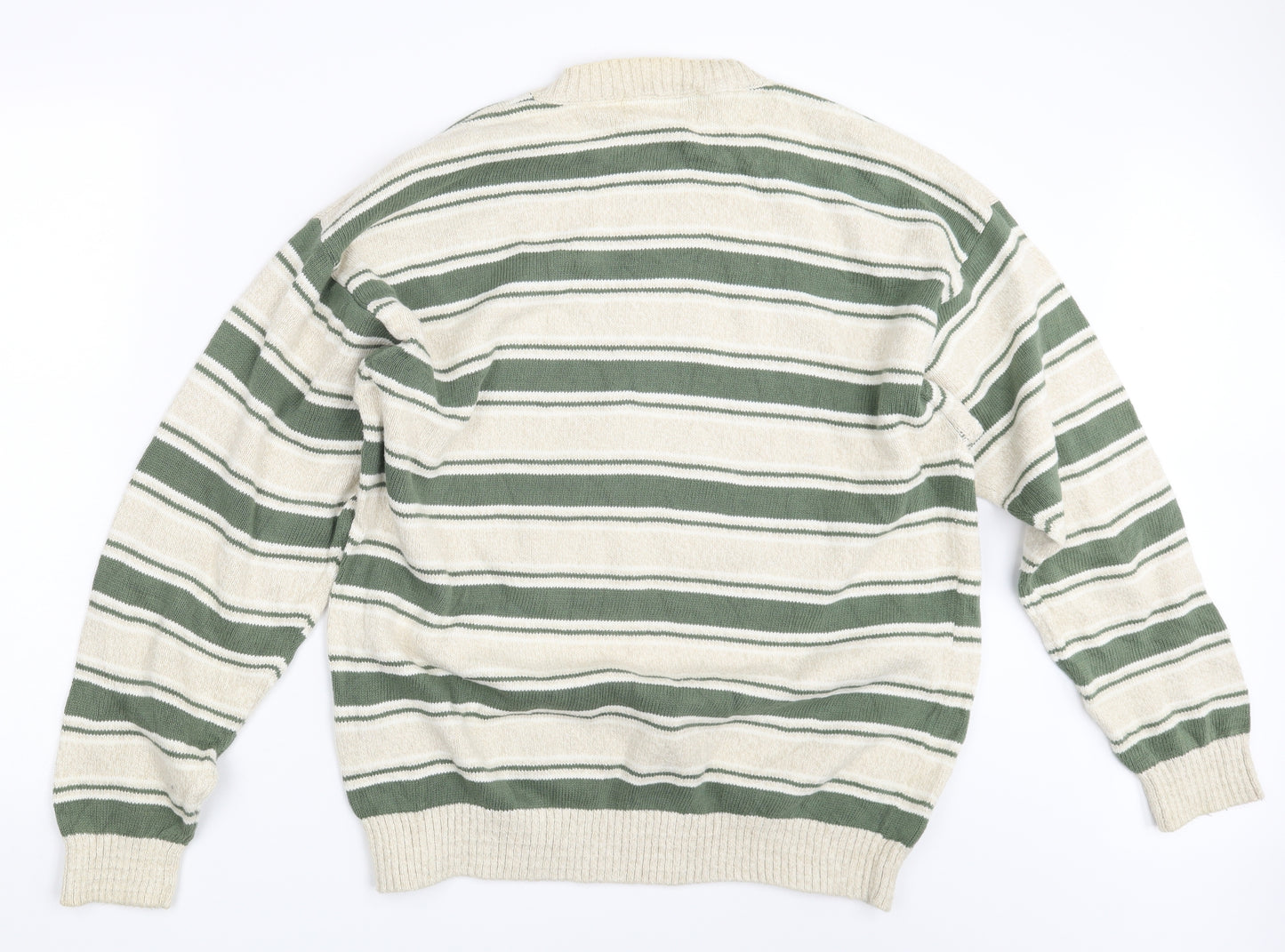 Deep Valley Mens Multicoloured Striped  Pullover Jumper Size XL