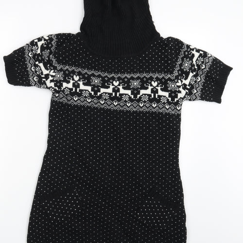 Store Twenty One Girls Black Polka Dot  Pullover Jumper Size 13 Years