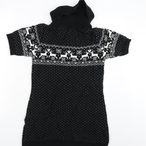 Store Twenty One Girls Black Polka Dot  Pullover Jumper Size 13 Years