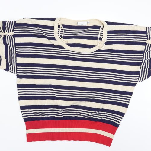 New Look Womens Multicoloured Striped  Pullover Sweatshirt Size 18