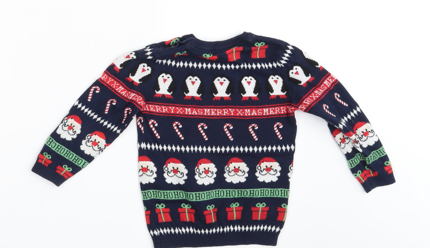 H&M Boys Multicoloured   Pullover Jumper Size 2-3 Years  - Christmas Jumper