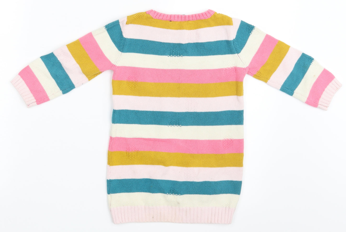 George Girls Multicoloured Striped  Pullover Jumper Size 2 Years  - Size 1-2Y