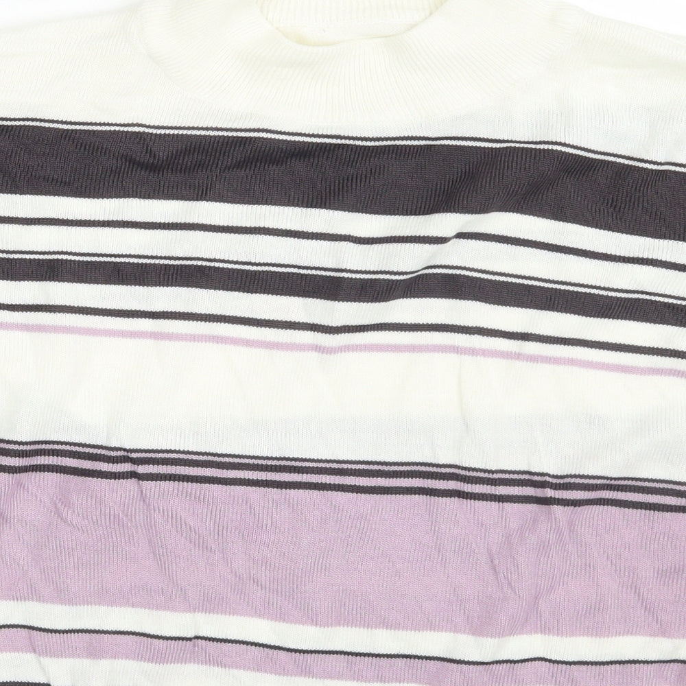 M&S Womens Multicoloured Striped  Pullover Sweatshirt Size 16