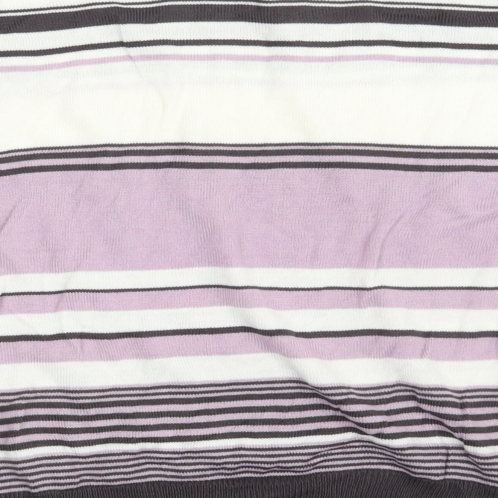 M&S Womens Multicoloured Striped  Pullover Sweatshirt Size 16