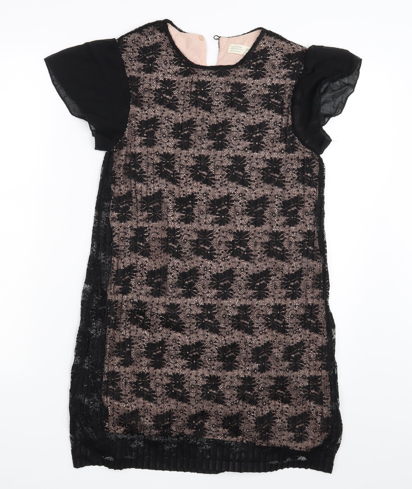 Zara Girls Black Floral  A-Line  Size 13-14 Years