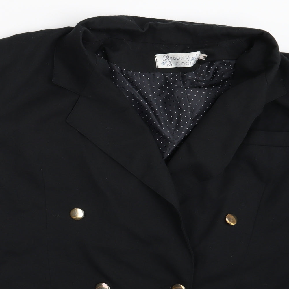 Rebecca Sheldon Womens Black   Jacket Blazer Size 16