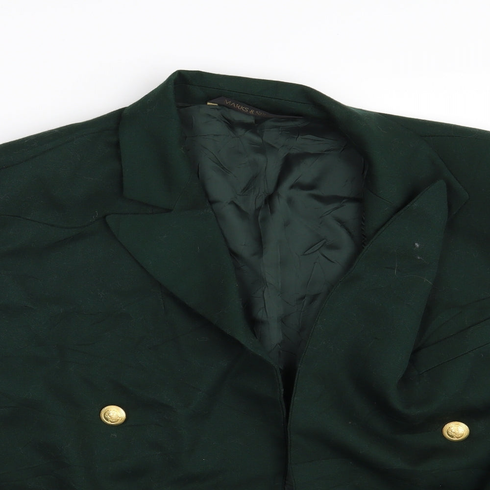 M&S Womens Green   Jacket Blazer Size 18